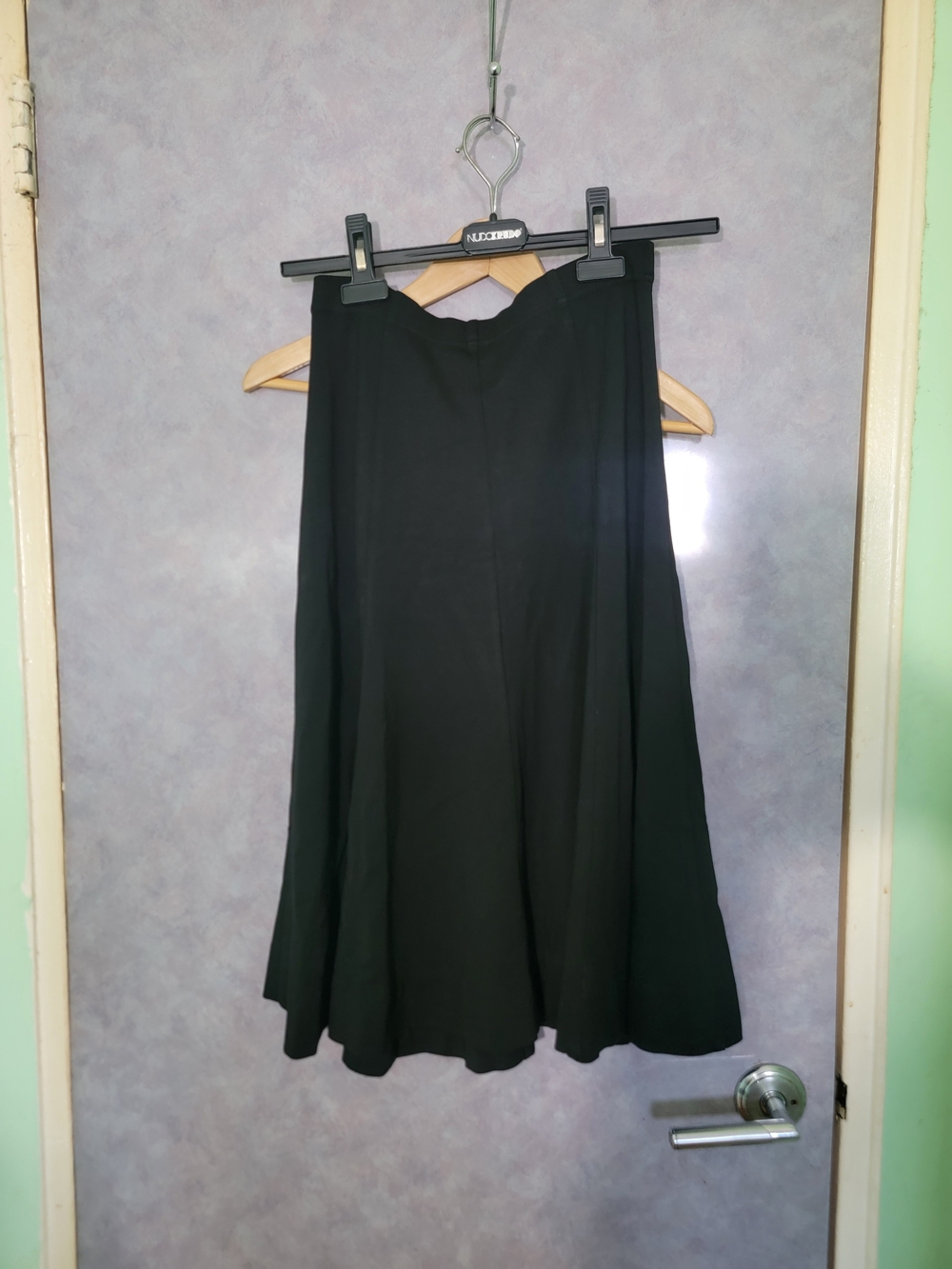 Black A-Line Midi Skirt - Brand Unknown